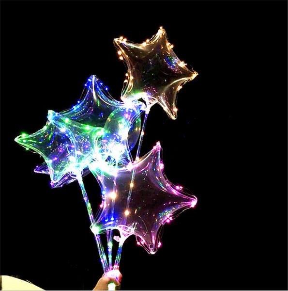 

led бобо шар любовь сердце воздушные шары светодиодные пятиконечная воздушный шар рождество хэллоуин день рождения декор бобо шары украшения