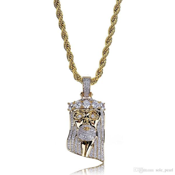 

mens necklace hip hop jewelry zircon iced out chains vintage high grade cute crown pendant necklace stainless steel jewelry wholesale 2018, Silver