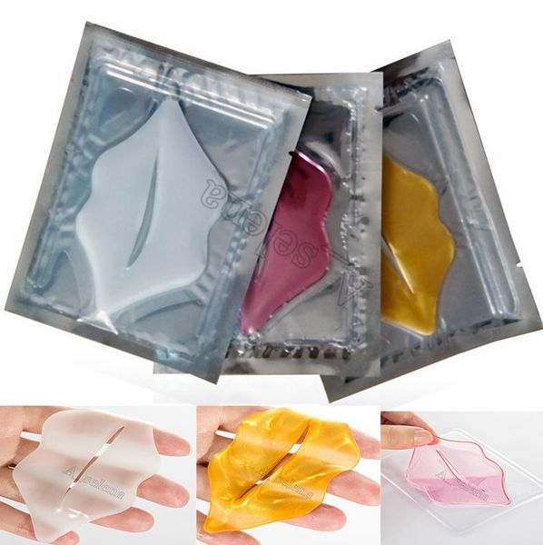 

crystal collagen moisture essence lips care patch pad pink white gold lip mask pads lip face care mask