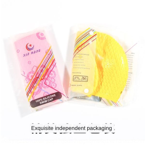 

tiyec xinhang water drop silicone cap swimming capmen's and women's large size long hair big head ear protection plus size silicon