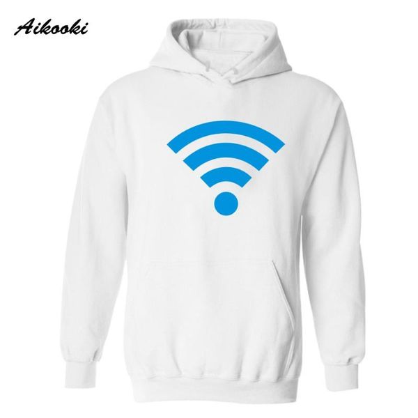 

aikooki printed free wifi jetshirt весна / осень мужские / женские с длинным рукавом jetshirt вскользь top, Black