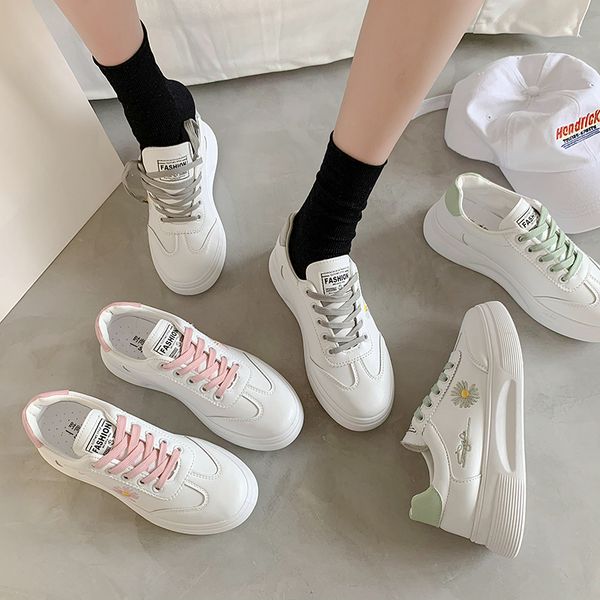 

summer shoes ladies platform casual female sneakers women flats all-match 2020 fashion women's round toe creepers dress, Black