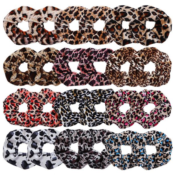 Acessórios de cabelo venda quente Floral Impresso Leopard criativa forma da senhora cabelo faixa Scrunchie elásticos de cabelo gravata Corda