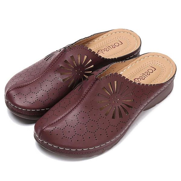 

summer women's shoes real leather moccasins women loafers cut-outs closed-toe flats sandals slippers casual shoes woman, Black