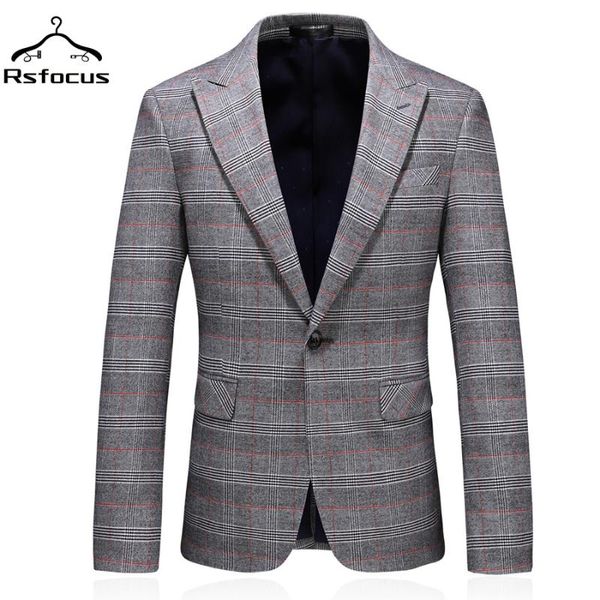 

men's suits & blazers rsfocus 2021 autumn male plaid blazer jacket stylish 5xl veste mariage homme terno slim fit masculino mens casual, White;black