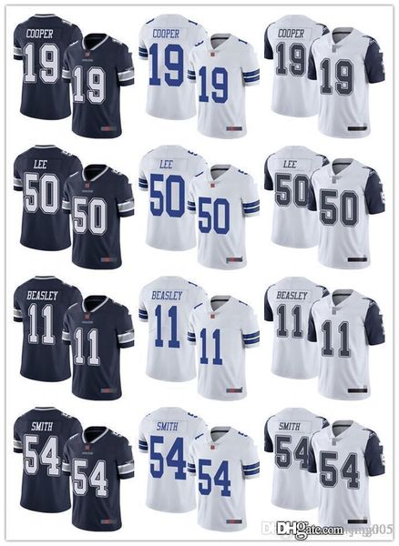 

mens женщин молодежи даллас ковбои 19 amari cooper 11 cole бизли 54 jaylon смит 50 шон ли navy на заказ трикотажные изделия футбола, Black;red