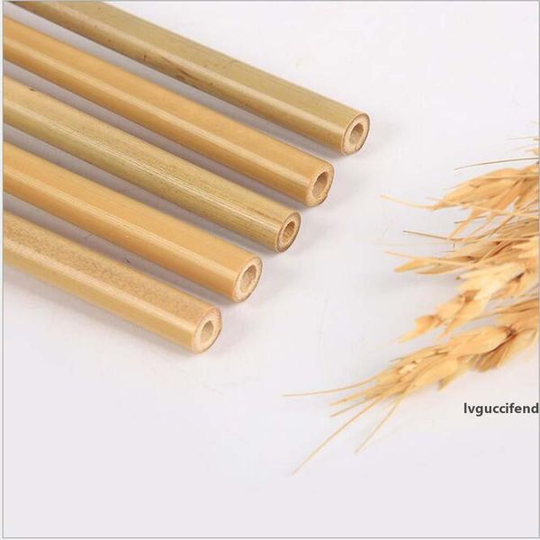 

support make logo 20*0.6-0.8cm natural bamboo straws reusable bubble tea juice coffice thick bamboo straw eco friendly drinking straws tools