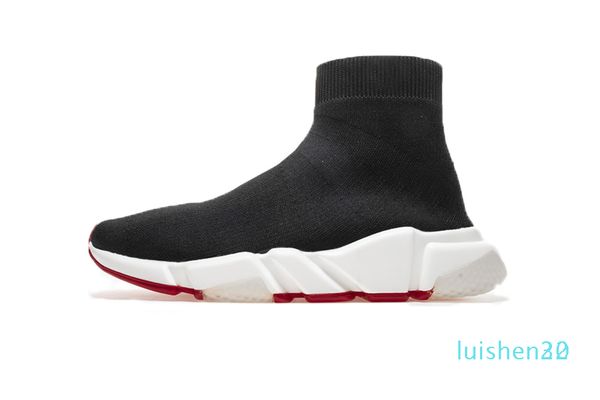 

2019 designer shoes speed trainer black red gypsophila triple black fashion flat sock mens women casual shoes runner with dust bagl30 l22