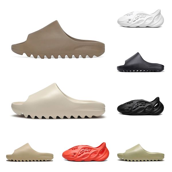 

quality 2020 chaussures kanye slide slippers for men women desert bone black resin foam outdoor sandals runner sneakers size 36-45