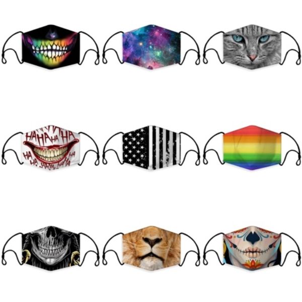 

fashion popurlar face mask european american style trendy dust-proof breathable washable cotton face masks reusable shipping#504