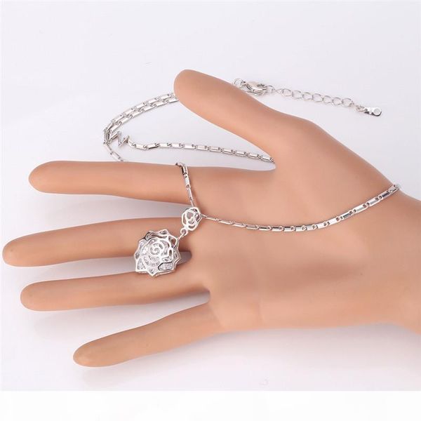 

vintage infinity elegant rose cubic zirconia earrings pendant set 18k real gold plated fashion jewelry sets for women, Black