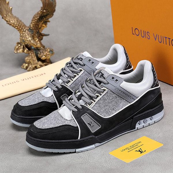 

new men shoes luxury sneakers chaussures pour hommes trainer sneaker with origin box mens shoes fashion type vintage zapatos de hombre s, Black