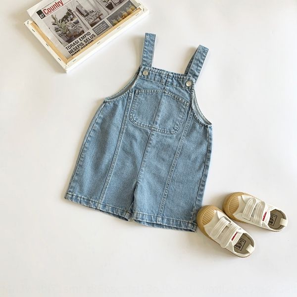 

virgilkids2020 summer new children's belt korean children's denim and jeans shorts and jeans belt shorts, Blue