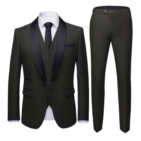 

men's suits & blazers black costume homme latest coat pant design for men navy blue wedding formal business office prom wear, White;black