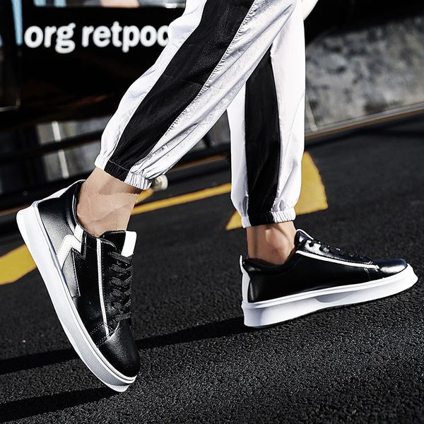 

black s mens fashionable sneakers sneaker de cuero informales fashion hombre sports male mens casual 39 spring leather