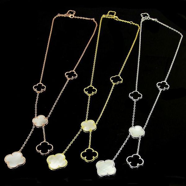 

2017 красивой кисточка ожерелье оникса малахит пять цветка любовника ожерелье качества высокого для женщин дара, Silver