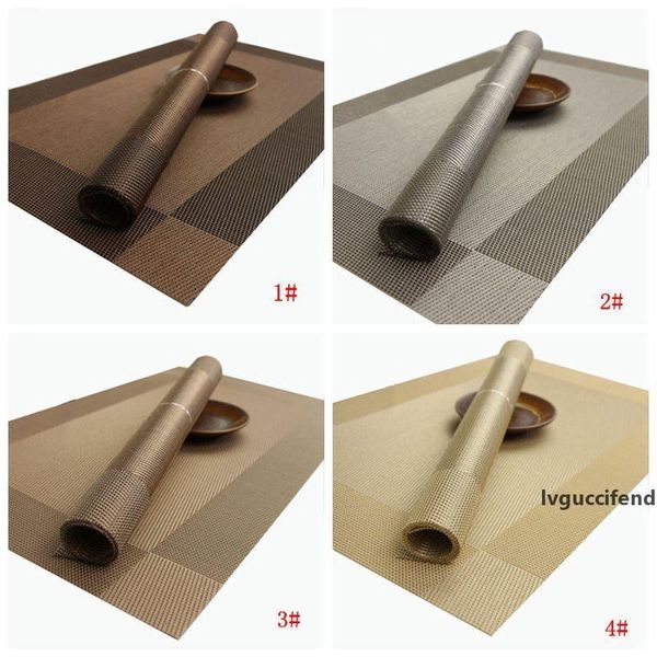 

waterproof pvc placemats heat resistant table placemat eco-friendly anti slip dining table mat pads bowl pot holder 9 colors dbc bh3081