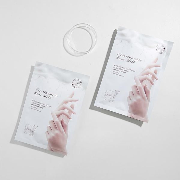 

Easy to absorb Goat Milk Hand Mask hydrated Exfoliating scrub Soften cuticle Remove calluses Conditioning hand lines Delicate skin