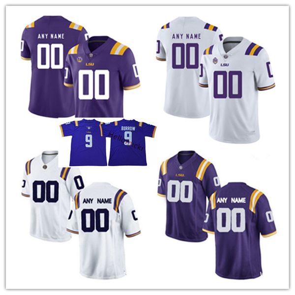 

custom lsu tigers football jersey #7 ja'marr chase #58 kardell thomas #8 tre bradford #3 tyrion davis-price #1 kayshon boutte lsu jerse, Black