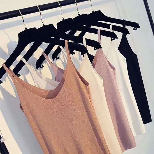 

шик топ, топ, топ пальто, вязаный камзол битник топ с v-образный вырез пассива все просто матчем ice шелком жилета для женщин летом, White