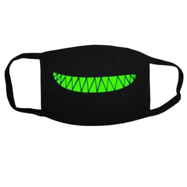 

glow masks utenew black mouth mask dust face covers 4 pack funny teeth pattern cotton mask cohaj w