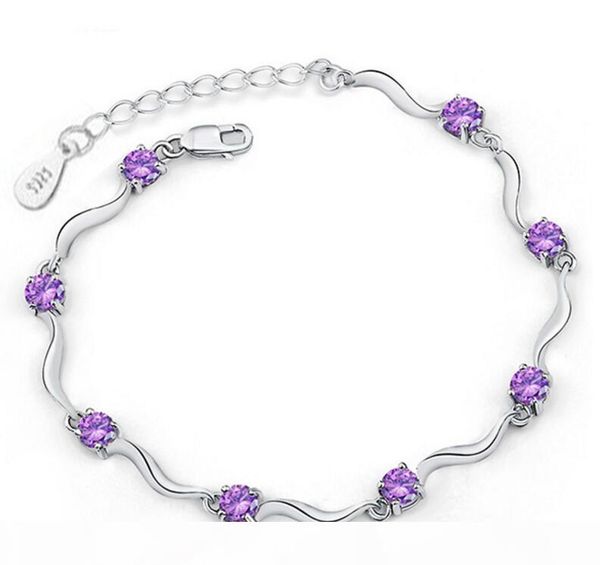 

s hywo exquisite stylish exquisite minimalist style 925 sterling silver austria zircon crystal cuff bracelet for women gifts, Black