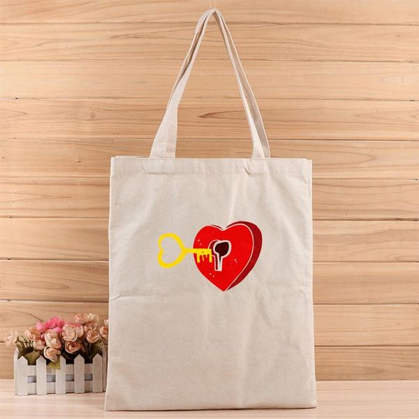 

creative heart lock fashion girls and women casual canvas tote bags suit for shopping,gift,wedding, birthday or anything else