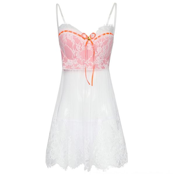 

nhpus with cup pajamassling pajamas underwear perspective women's suspender skirt with cup women's suspender skirt pajamas, Black;white