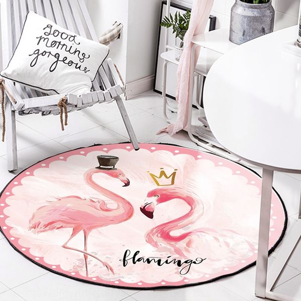 

3d printing crystal velvet door mat floor mat round cartoon anti-skid living room bedroomcomputerdigital crystal digital chair carpet