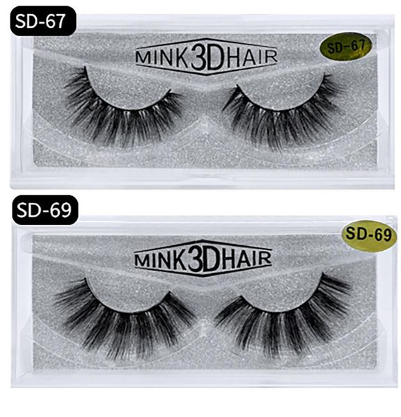 

25mm 5d mink lashes SD series 15mm mink Lashes box Dramatic 100 Real 3D Mink False Eyelashes Natural Manual Sharpening Skin friendly