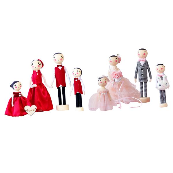 

8 pieces/2 sets dolls ornaments - 2 styles