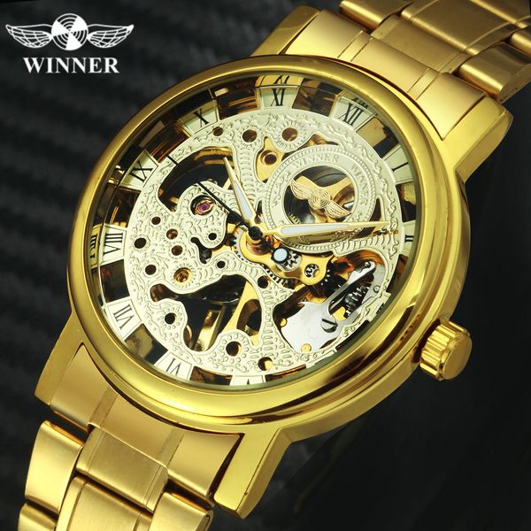 

heap quartz watches 2019 winner brand luxury classic mechanical watch men skeleton dial fashion business wedding gift golden w, Slivery;brown