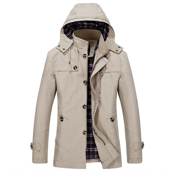 

new autumn mid-length cotton casual large size new men's jacket autumn mid-length cotton casual men's large size jacket, Black;brown