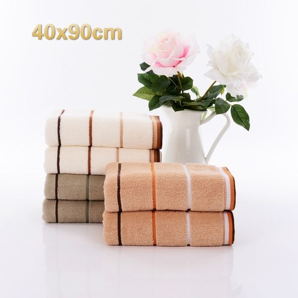 

40x90cm хлопка высокого качества полосатый жаккарда мочалки ванная комната ванна халат пляж вс ванна большой полотенце гимнастика йога спорт