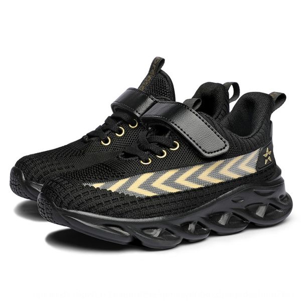 

ymxik 2020 весна осени нового модной сетки дышащих мальчиков кроссовок детской обувь детской "спортивная обувь легкая и удобная в середине, Black