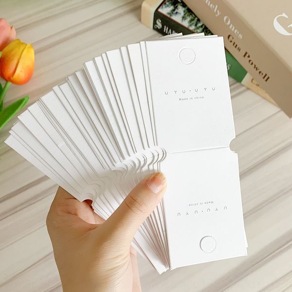 

ly55t korean english pin wrapping paper accessory rope ring card hair paper card head accessories hair rope paperboard accessories packaging, Silver