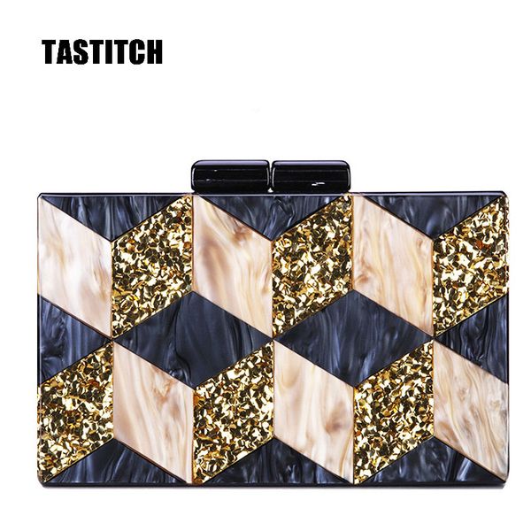 

unique mosaic acrylic bag glitter evening clutch bag women should bags geometric patchwork clutches party prom handbags purses