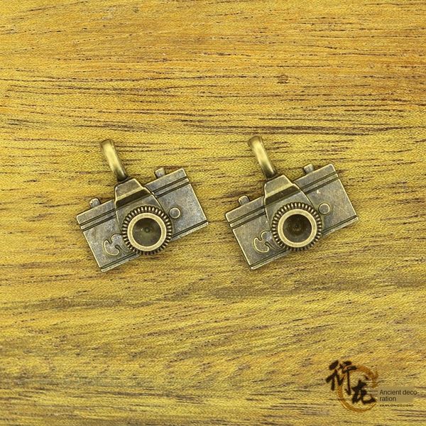 

diy jewelry materials ancient bronze pendant diy accessories alloy accessories small pendant camera bracelet materials 50 pieces/bag, Silver