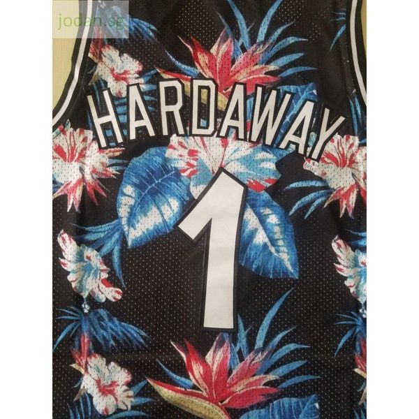 

570 basketball sports jerseys sportswear hardaway #1 s-xxl stitched jersey, Black;white