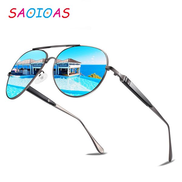 

saoioas 2020 brand pilot style polarized fashion men women sunglasses uv400 protection sunglasses male driving eyewear, White;black