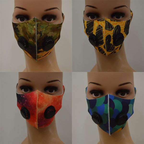 

us stock cycling face mask with valve anti-pollution sport running training road bike protection dust mask, Black