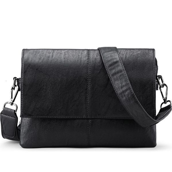 

brand leather men bag casual men messenger bags vintage leather crossbodybag male business briefcase small shoulder bag