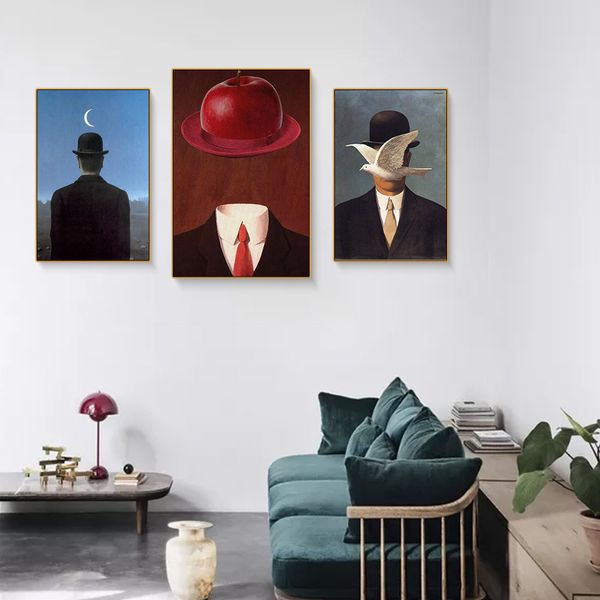 

магритт исполнитель маслом печать на холсте ретро nordic wall art картина для плакатов гостиная мода art modern home decor