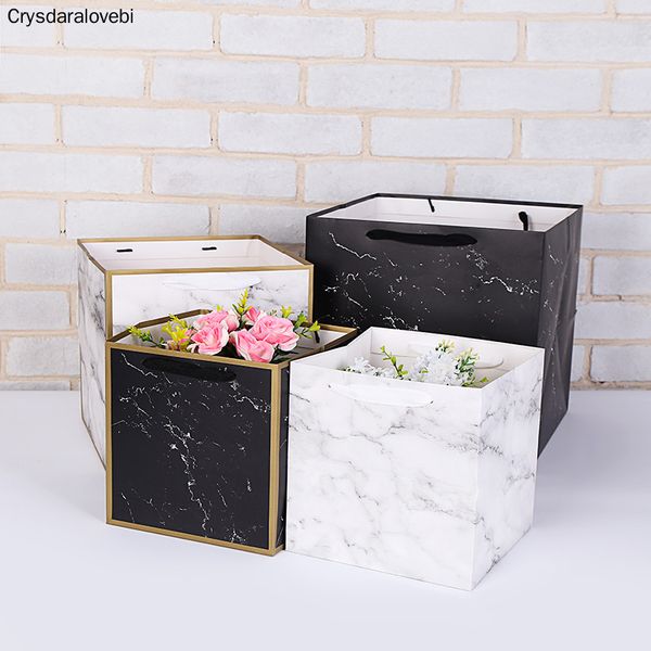 

2020 new creative marble paper gift bags packaging boxes gift bags durable shopping wedding party multi purpose party
