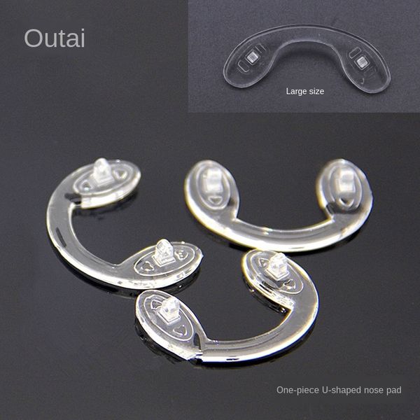 

hrfef children's silicone conjoined u-shaped nose pad conjoined lobes children's nose pad accessories leaves silicone glasses acce, Blue