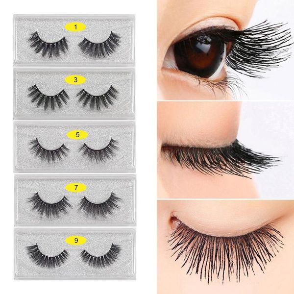

3d fiber false eyelashes natural comfortable curl three-dimensional 2020