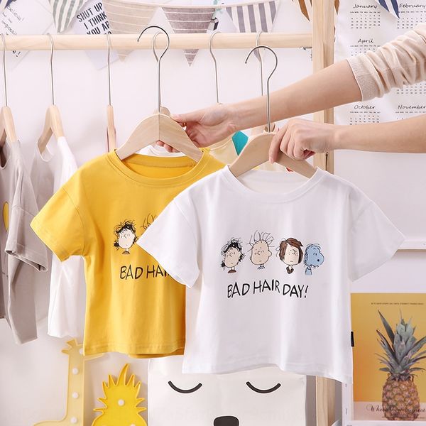 

2020 boys and girls baby fashion cute printed t-shirt short-sleeved t-shirt loose korean casual summer clothes fashion, Blue