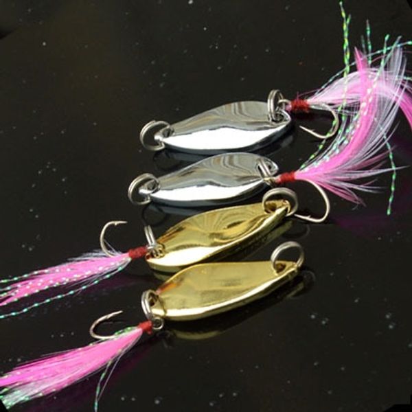 

smooth fishing sequins wool tie wool single hook bayonet king 2.5/3.5/5g classic spoon-shaped ya qiao mouth sequins luya bait lure