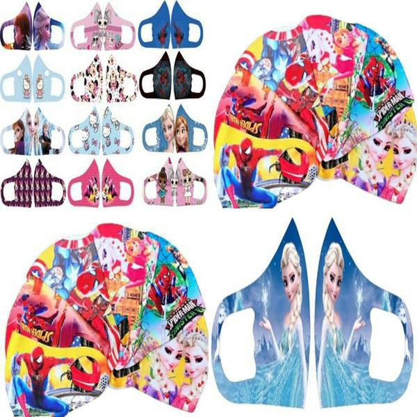 

stretch mask cotton face mask cartoon characters mask nose face mouth protection dhl fashion mouth face hairclippers2011 pmchp, Black