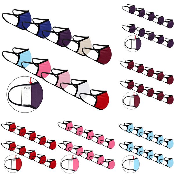 

9 color cotton face mask can put pm2.5 filter dust and smog masks can be washed xd23708